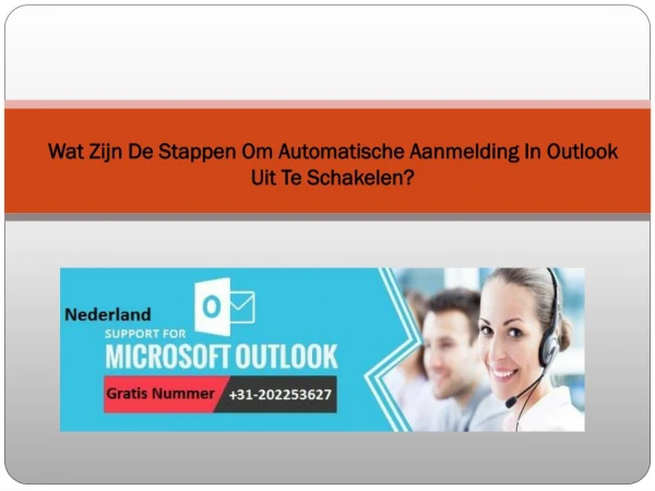 wat zijn de stappen om automatische aanmelding in outlook uit te schakelen