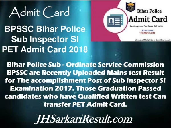 admit card