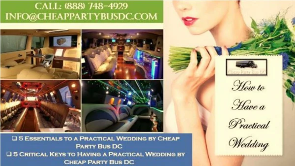 5 Essentials to a Practical Wedding by Cheap Party Bus DC