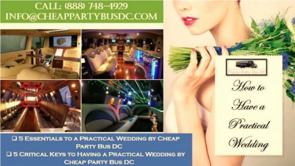 5 Essentials to a Practical Wedding by Chicago Party Bus DC