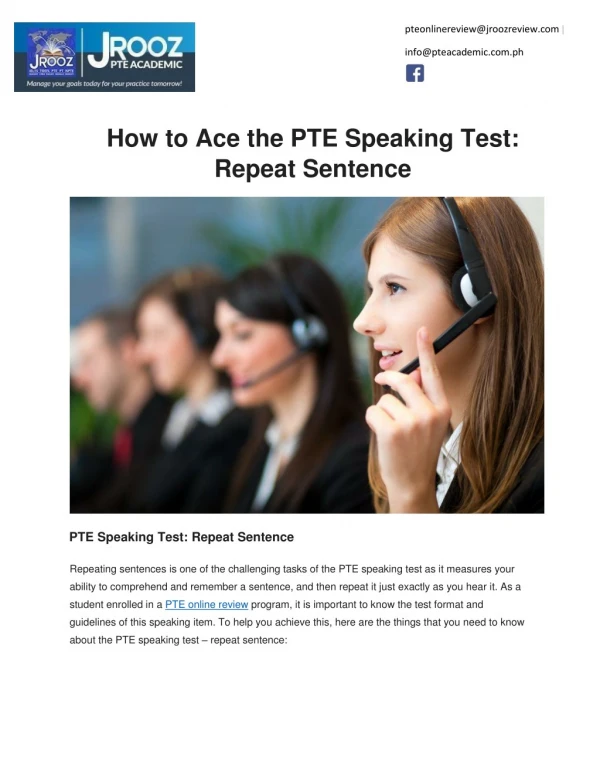 How to Ace the PTE Speaking Test: Repeat Sentence