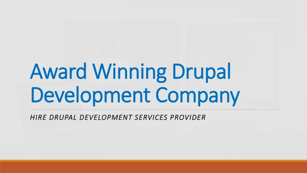 award winning drupal development company
