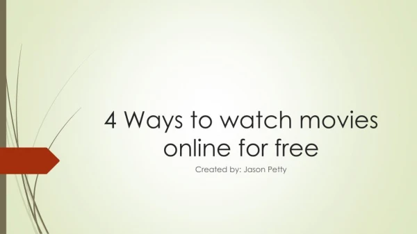 4 Ways to watch movies online for free
