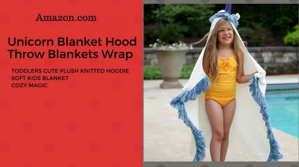 Unicorn Blanket Hood Throw Blankets Wrap
