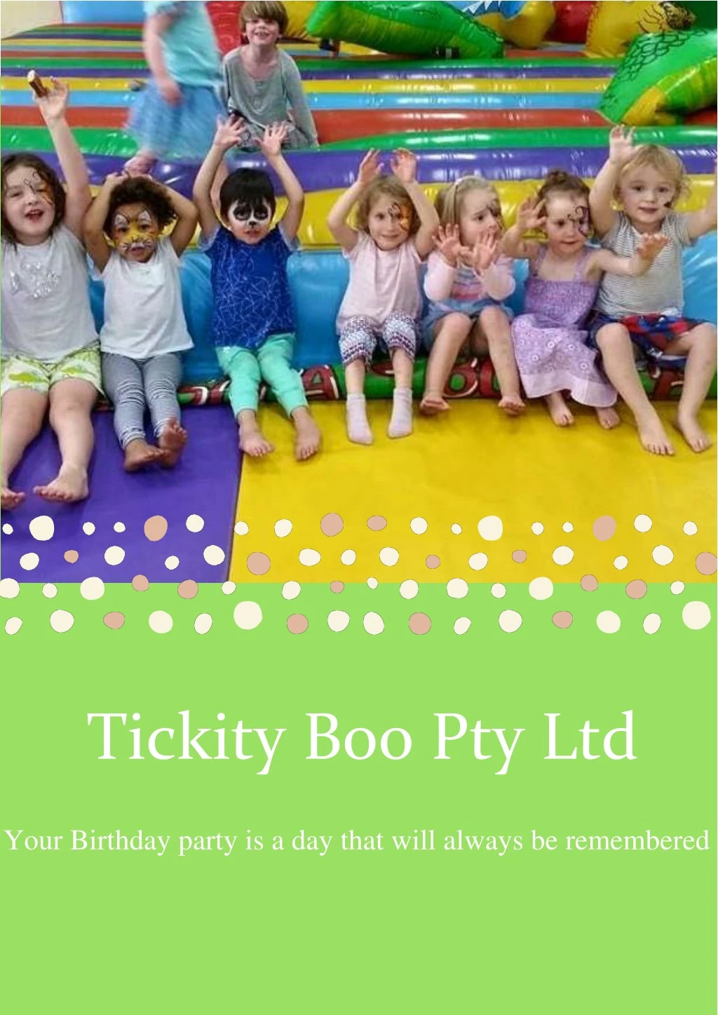 tickity boo pty ltd your birthday party