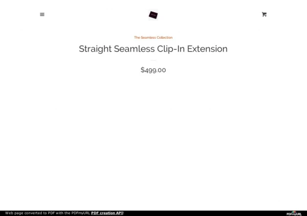 Straight Seamless Clip-In Extension