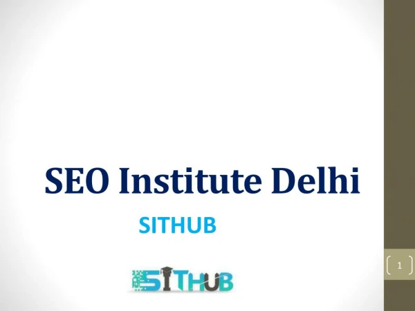 SEO Institute Delhi | SITHUB