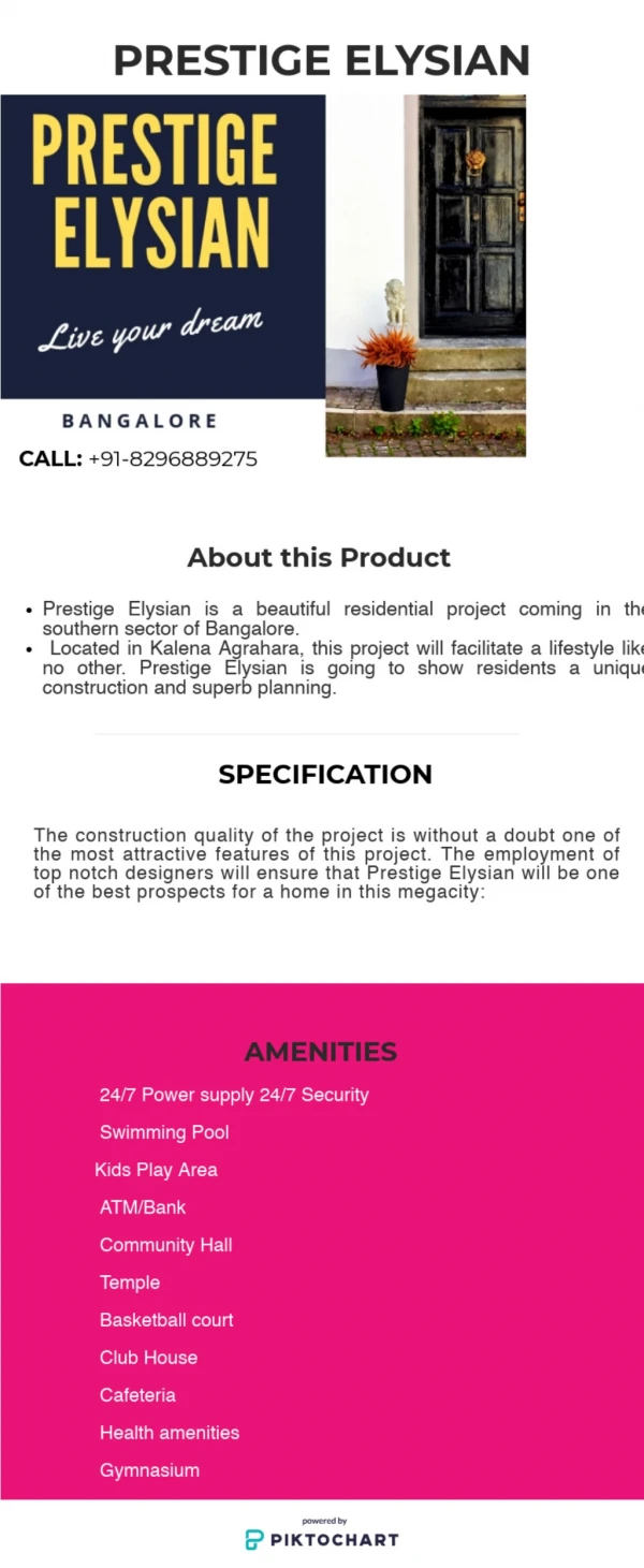 Prestige Elysian | Residential Apartments in Bannerghatta