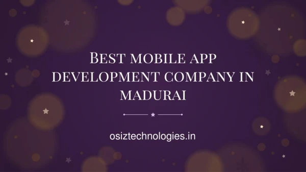 Best Mobile App Development Company in Madurai