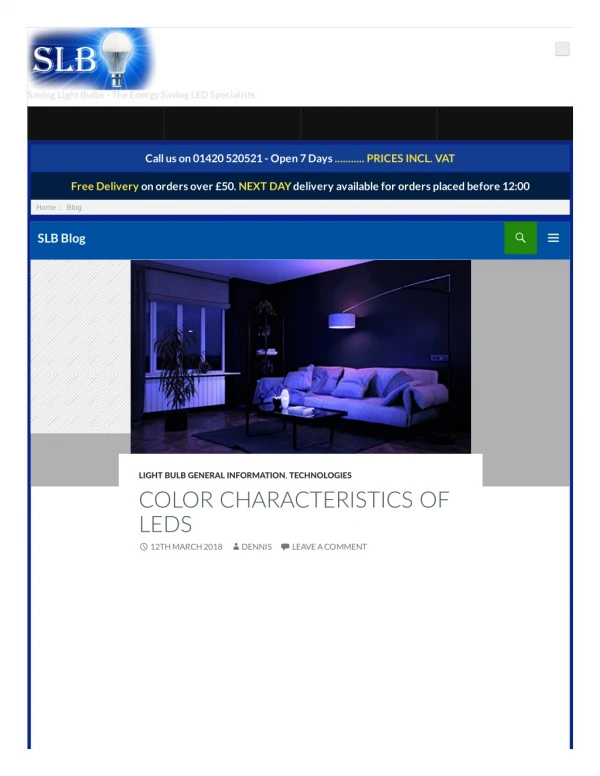 Color characteristics of leds