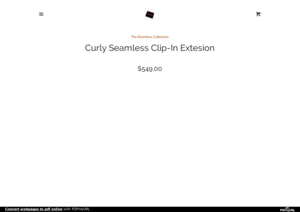 Curly Seamless Clip-In Extesion