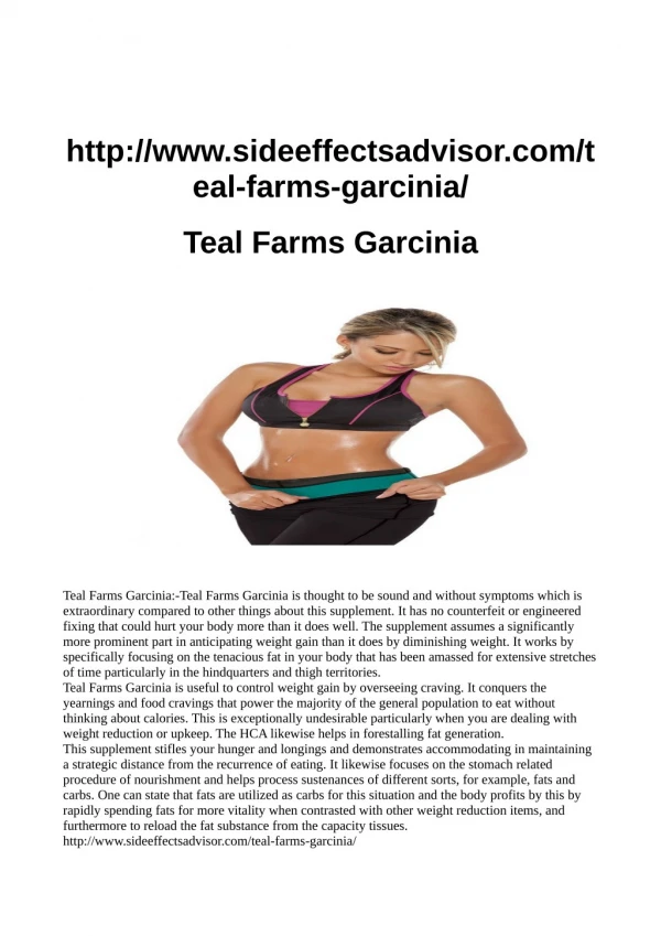 http://www.sideeffectsadvisor.com/teal-farms-garcinia/