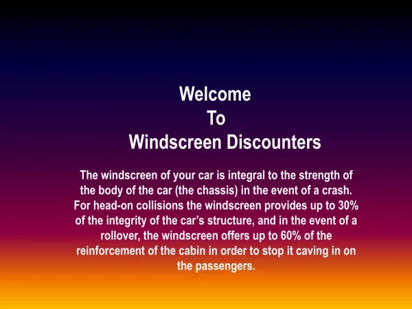Ford windscreen