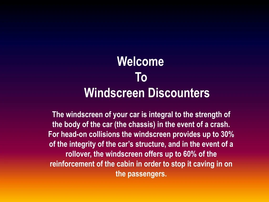 welcome to w indscreen discounters