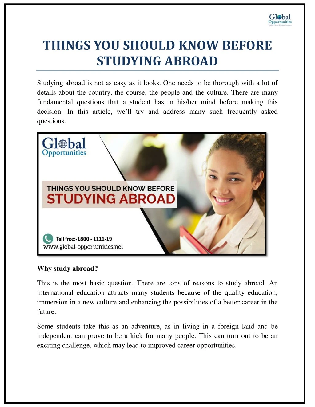 things you should know before studying abroad