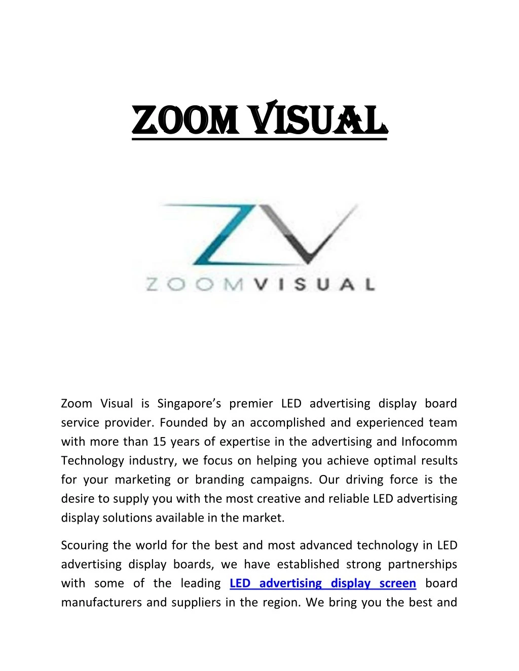 zoom visual zoom visual