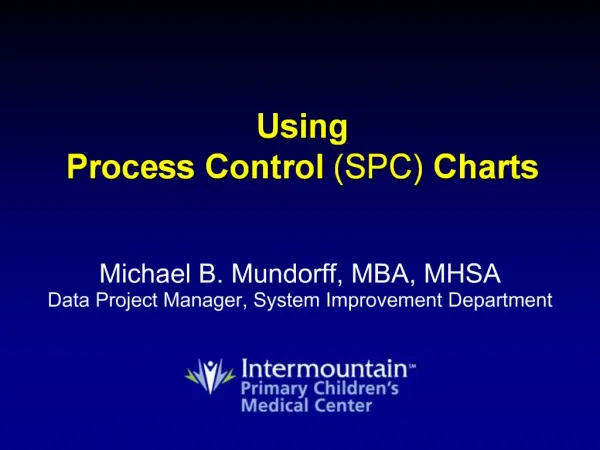 Using Process Control SPC Charts