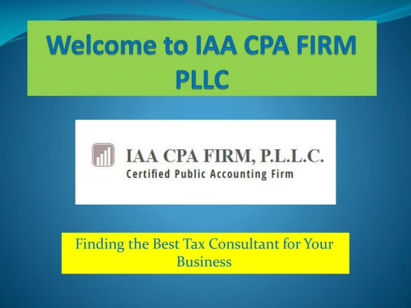Tax Services Plano TX, CPA Firm at iaacpafirm.com