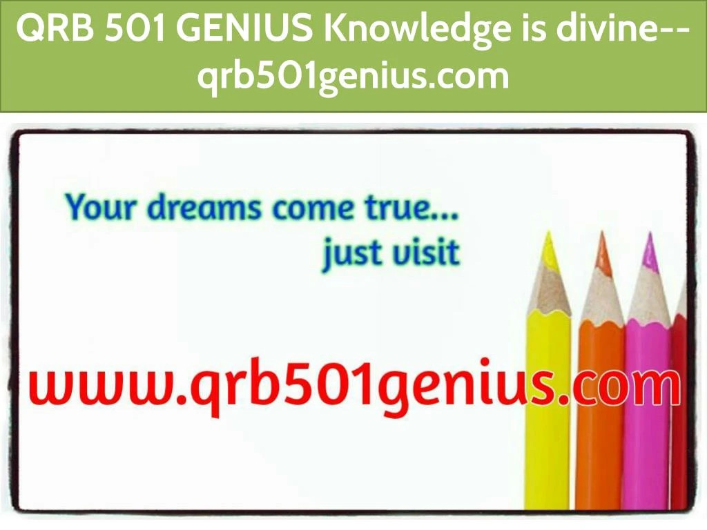 qrb 501 genius knowledge is divine qrb501genius
