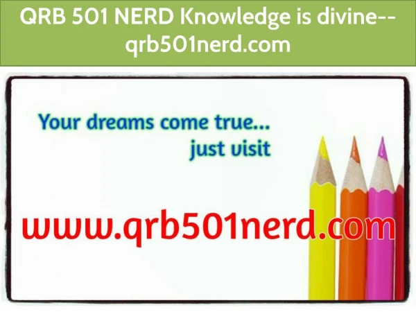 QRB 501 NERD Knowledge is divine--qrb501nerd.com
