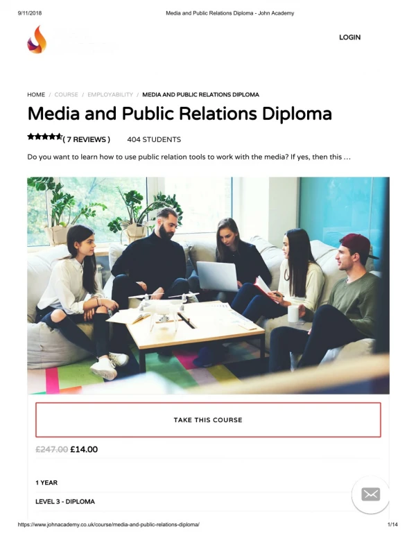 Media and Public Relations Diploma - John Academy