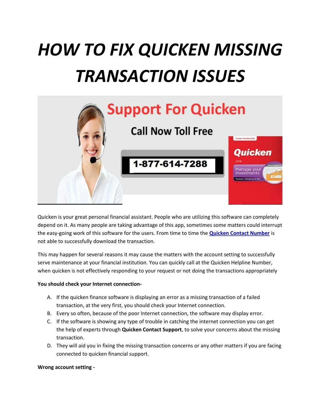 how to fix quicken missing transaction issues