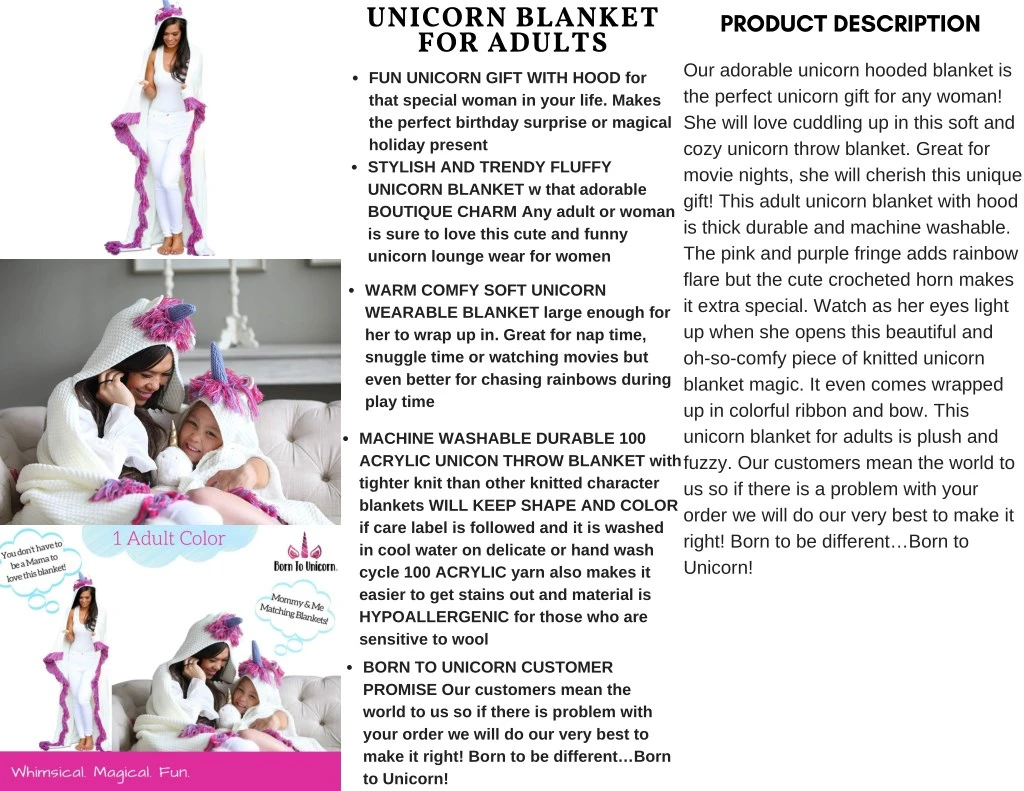 unicorn blanket for adults fun unicorn gift with