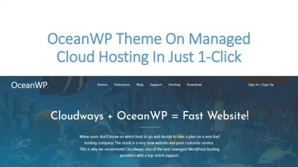 Migrate WordPress OceanWP Theme Site To Cloudways For Free