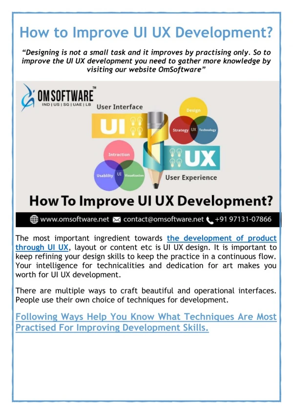 How To Improve UI UX Development?