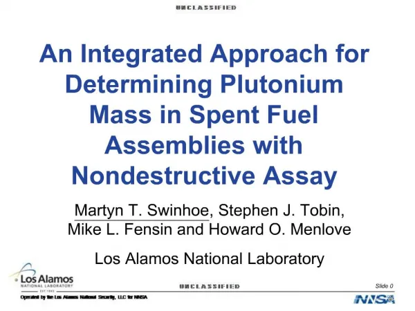 An Integrated Approach for Determining Plutonium Mass in Spent Fuel Assemblies with Nondestructive Assay