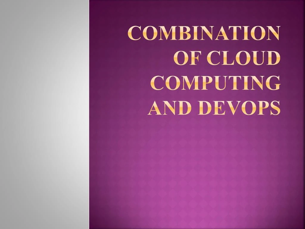 combination of cloud computing and devops