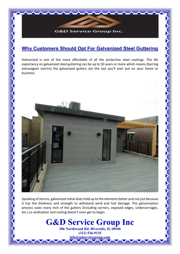 Why Customers Should Opt For Galvanized Steel Guttering