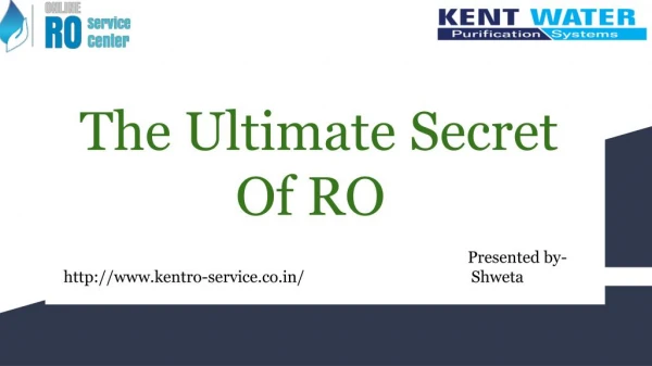 Best Kent RO service and repair center in Delhi