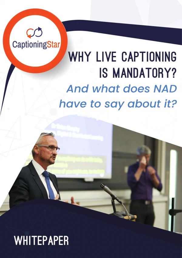 Why live captioning is mandatory?