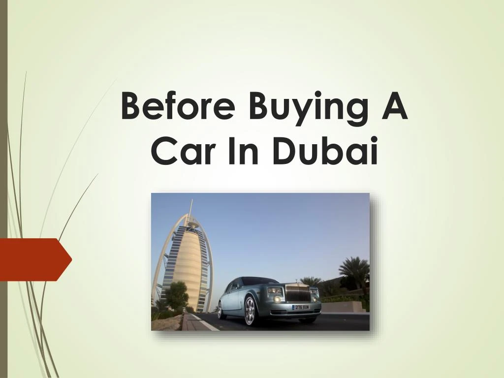 before buying a car in dubai