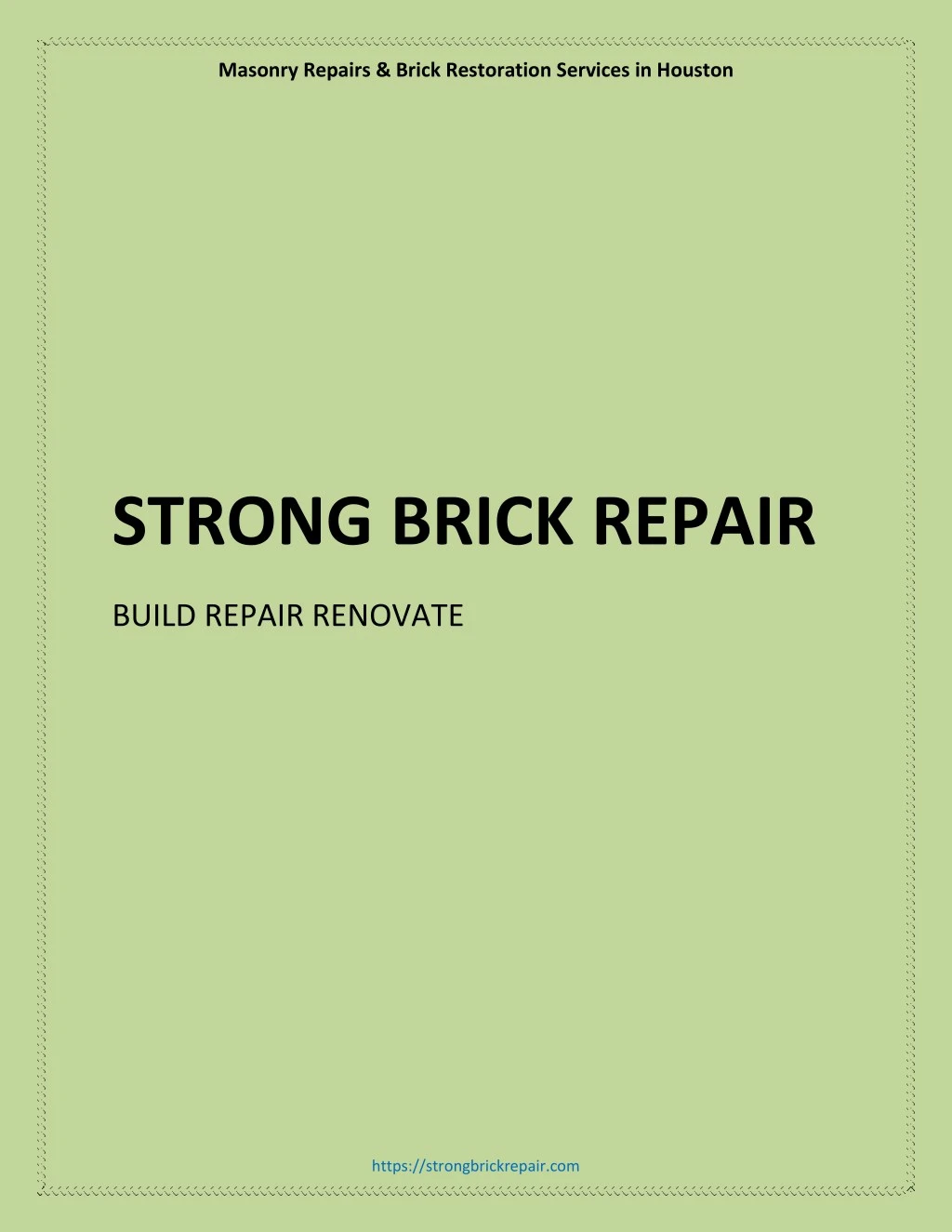masonry repairs brick restoration services