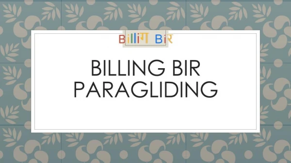 Billing Bir paragliding | Bir Billing Paragliding | Himachal paragliding