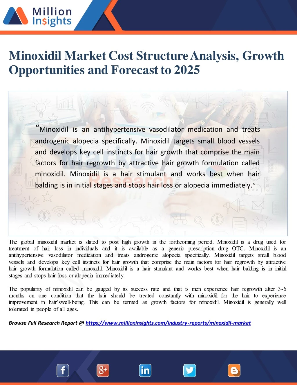 minoxidil market cost structure analysis growth