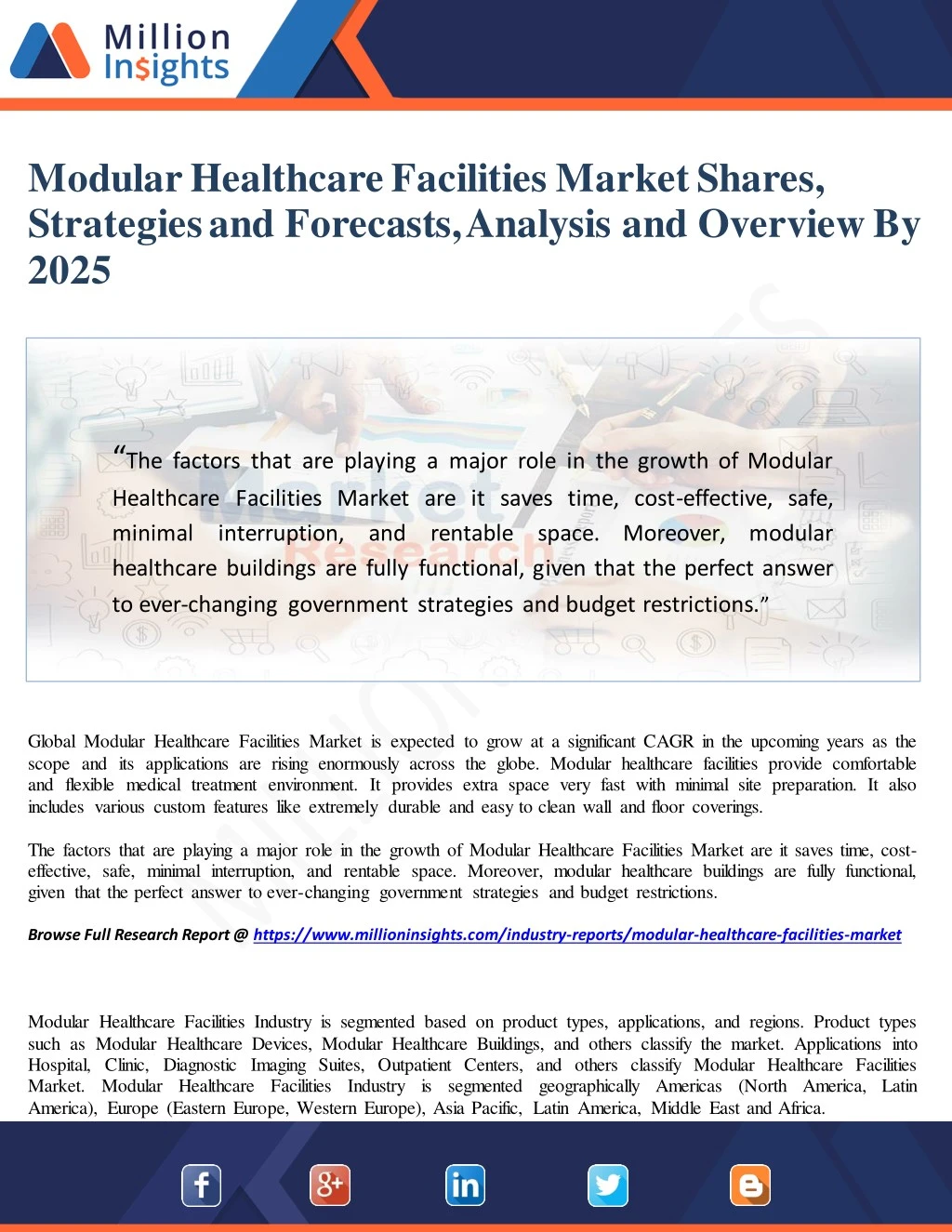 modular healthcare facilities market shares