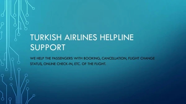 Turkish airlines helpline support