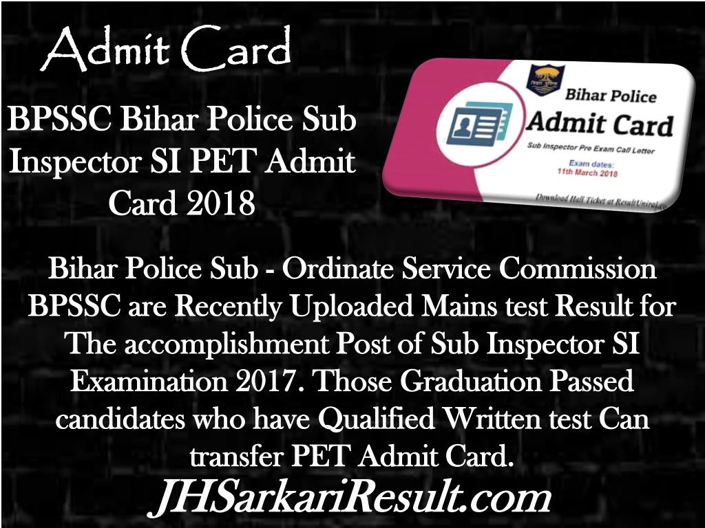 admit card