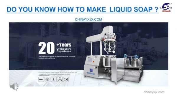 Yuxiang machinery JBJ-1000L liquid soap making machine