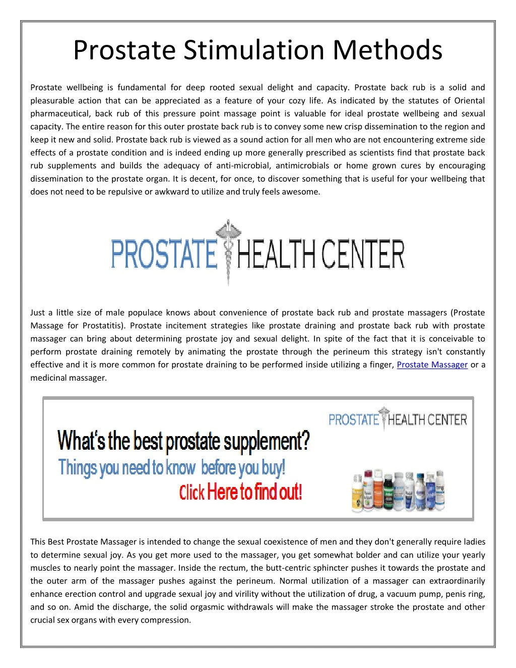 prostate stimulation methods
