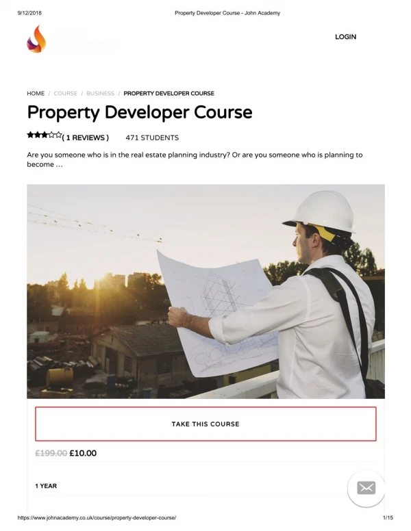 Property Developer Course - John Academy