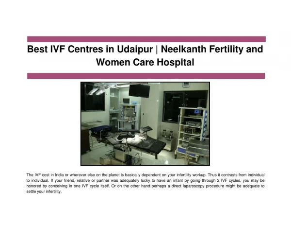 Best ivf centres in udaipur neelkanth fertility and women care hospital