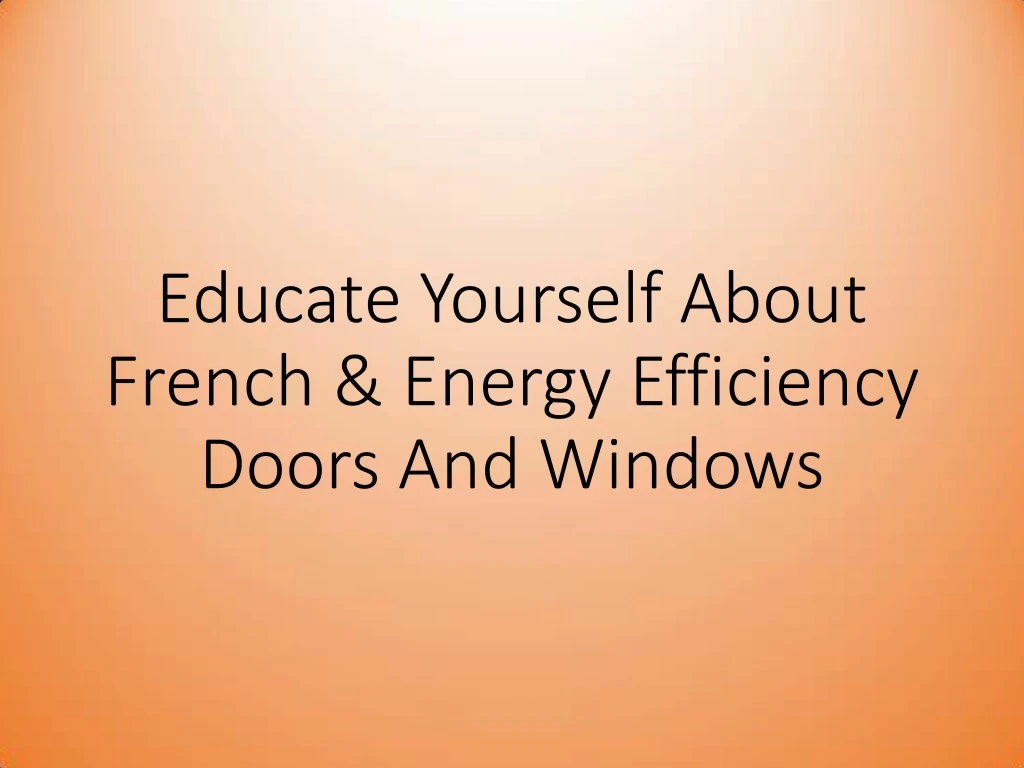 educate yourself about french energy efficiency