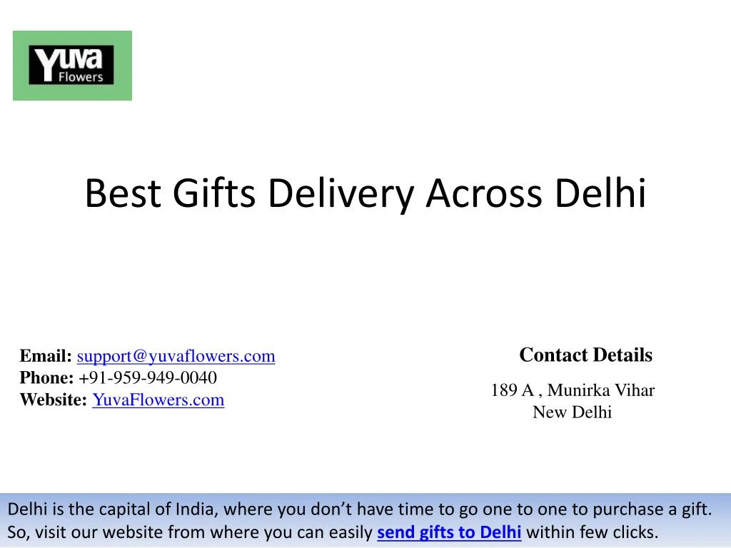 best gifts delivery across delhi