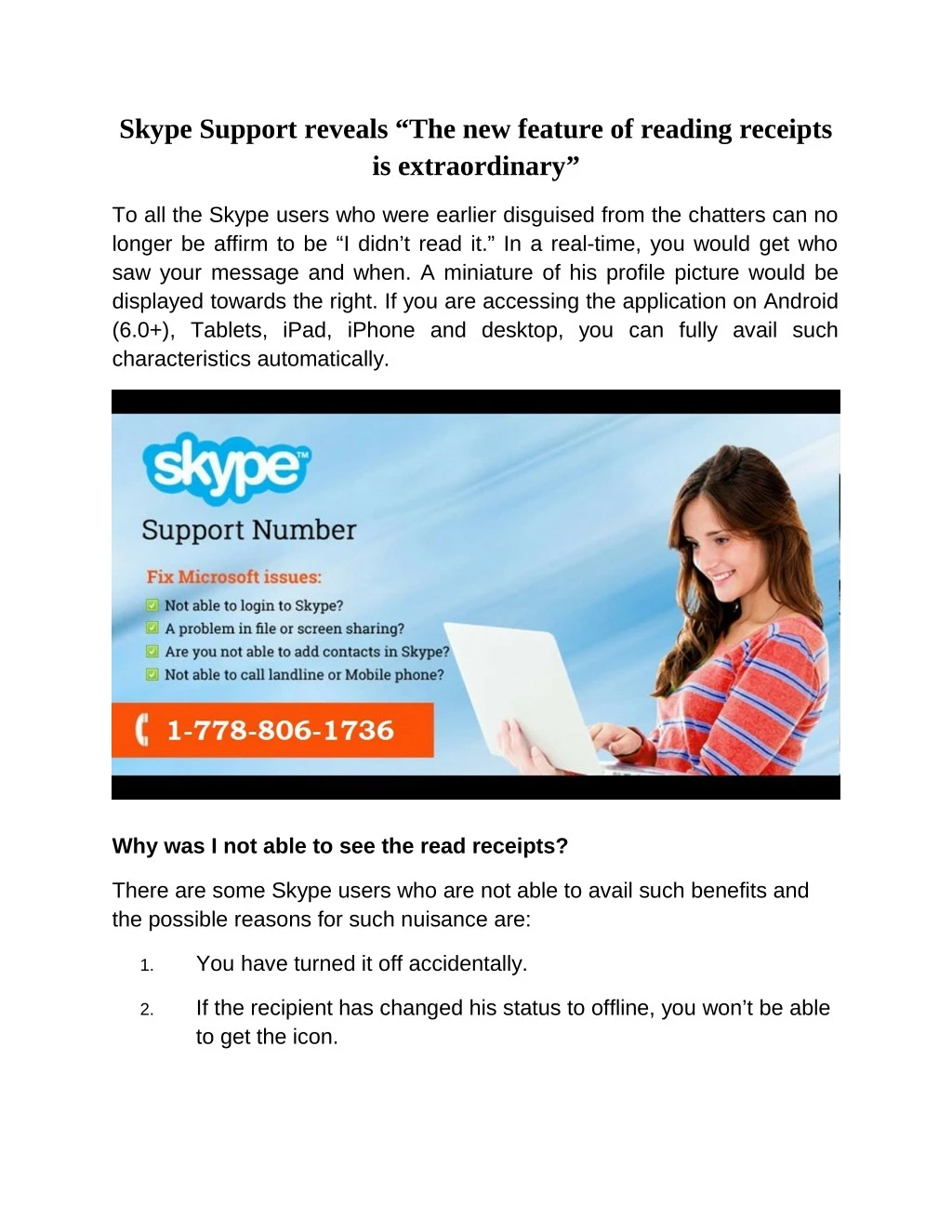 skype support reveals the new feature of reading