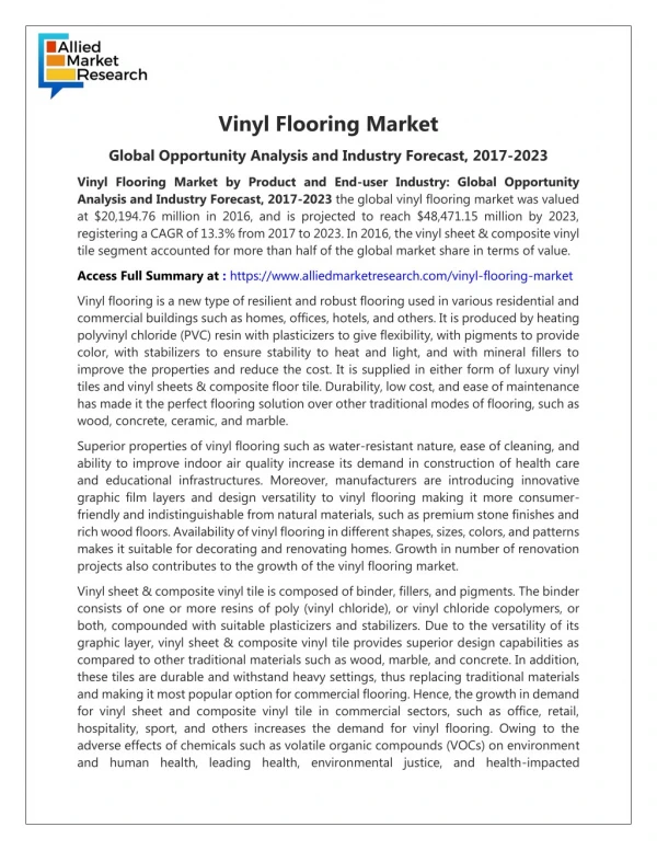 Vinyl Flooring Market