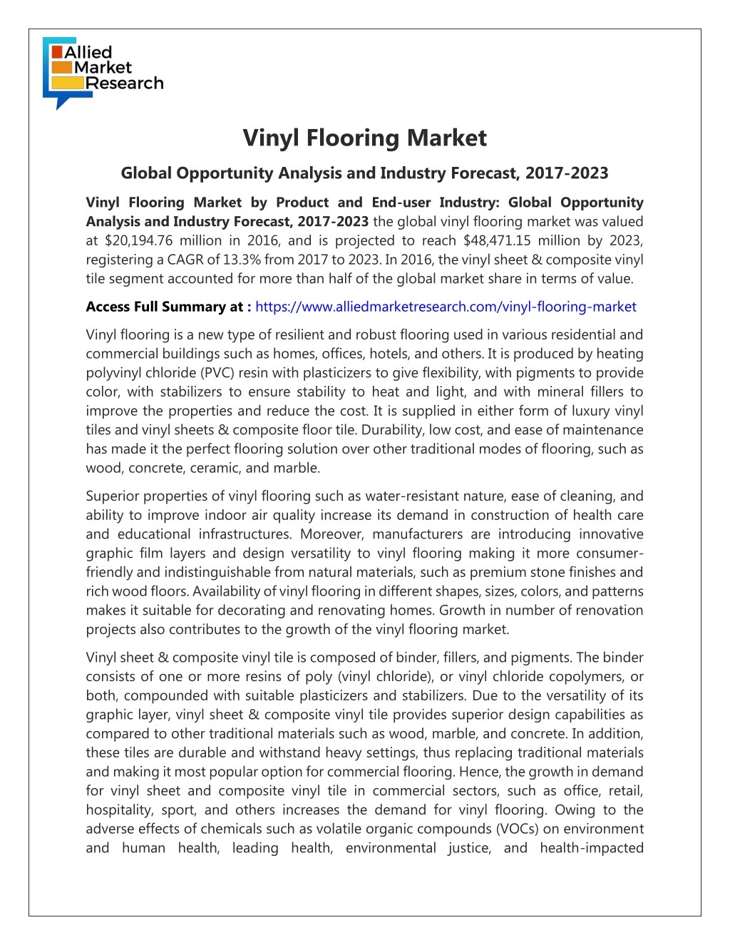 vinyl flooring market